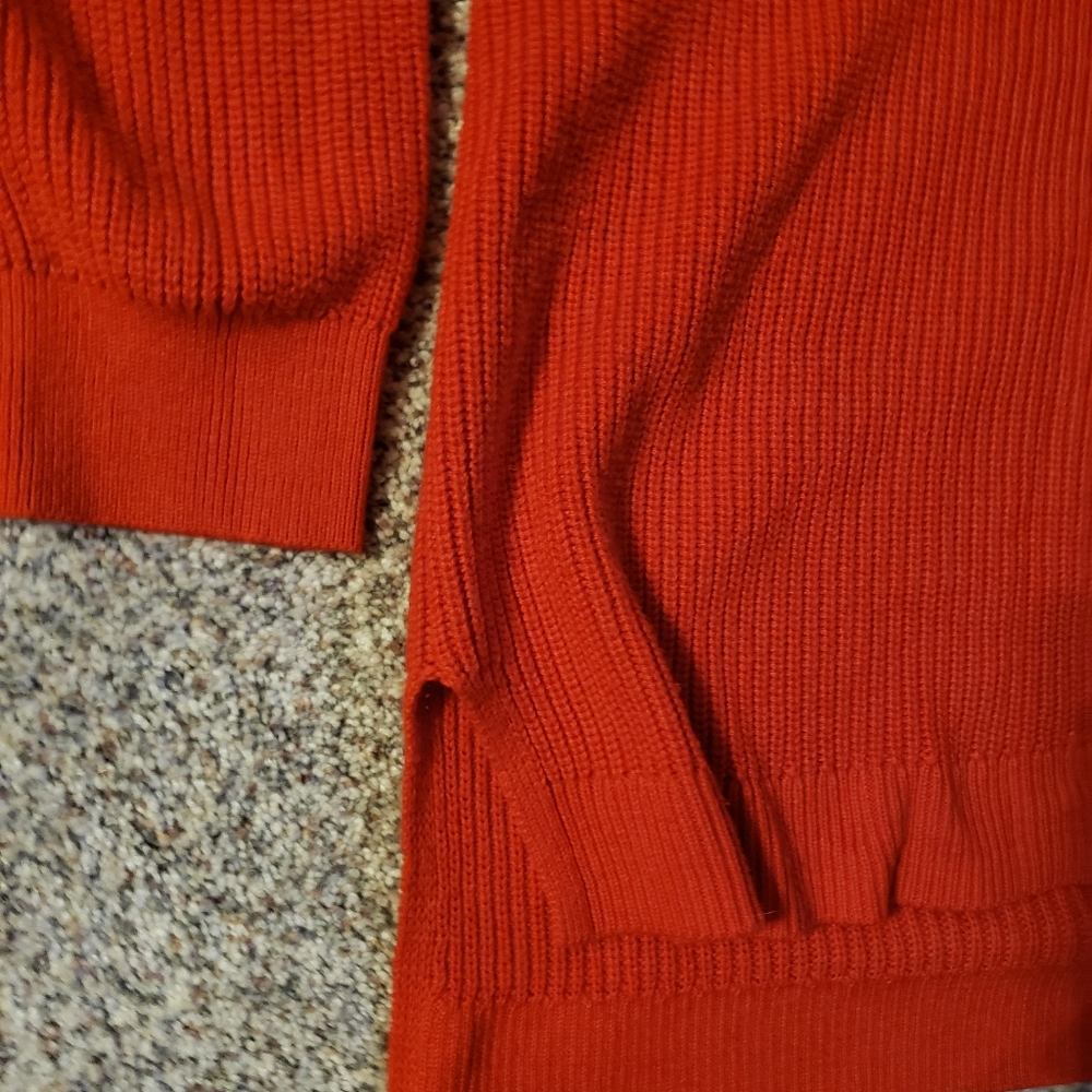 Style & Co. Vibrant Orange Ribbed Mock Turtleneck 1X - Picture 3 of 3